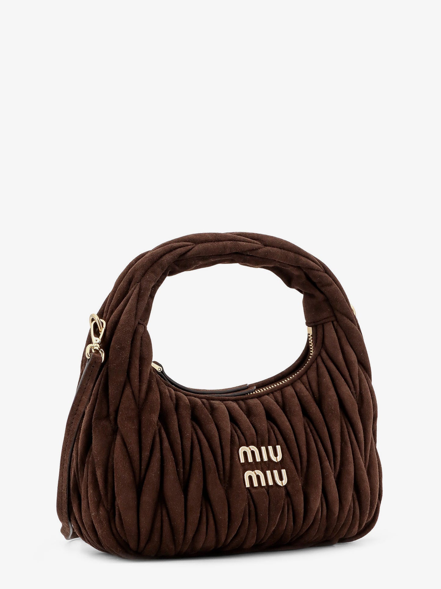Borsa a tracolla Wander in suede matelassé