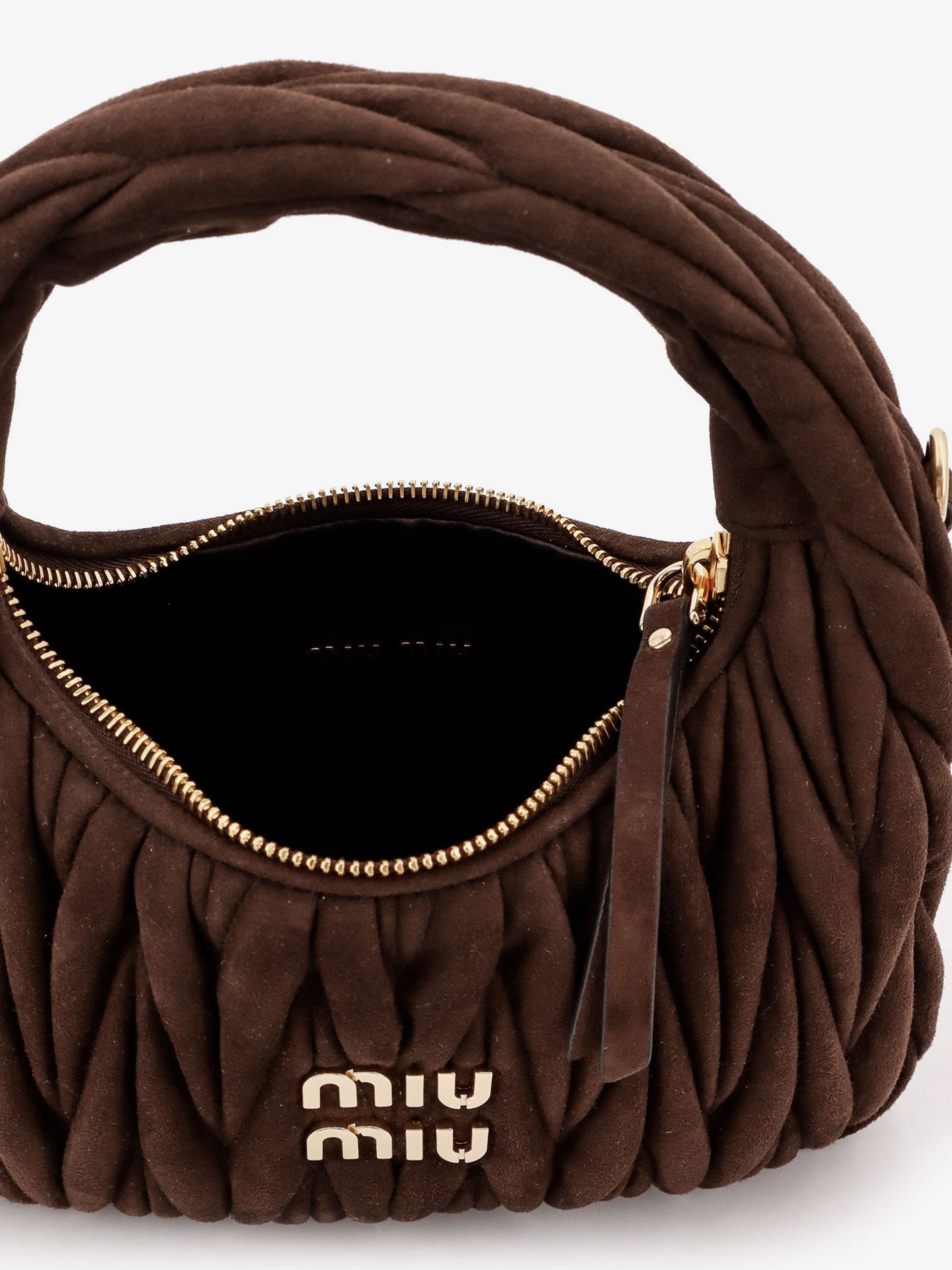Borsa a tracolla Wander in suede matelassé