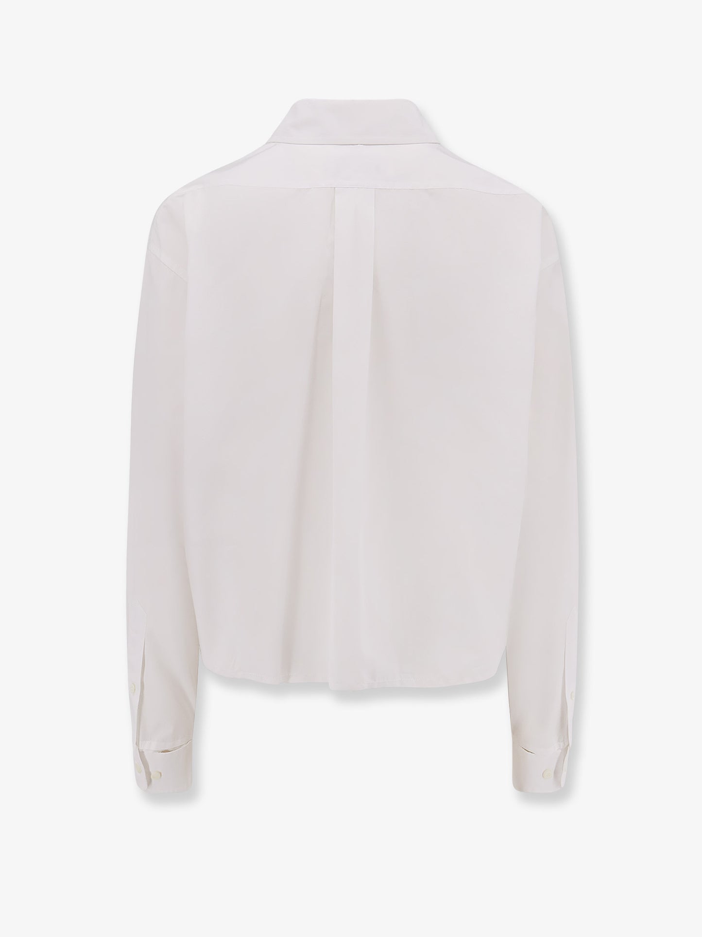Camicia in cotone con ricamo Miu Miu