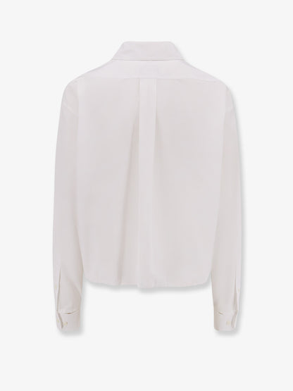Camicia in cotone con ricamo Miu Miu thumbnail