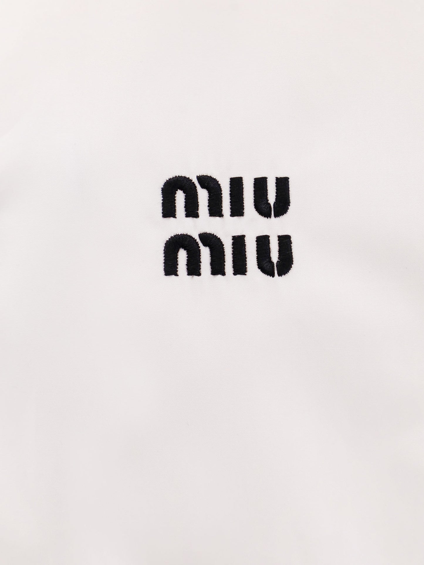 Camicia in cotone con ricamo Miu Miu