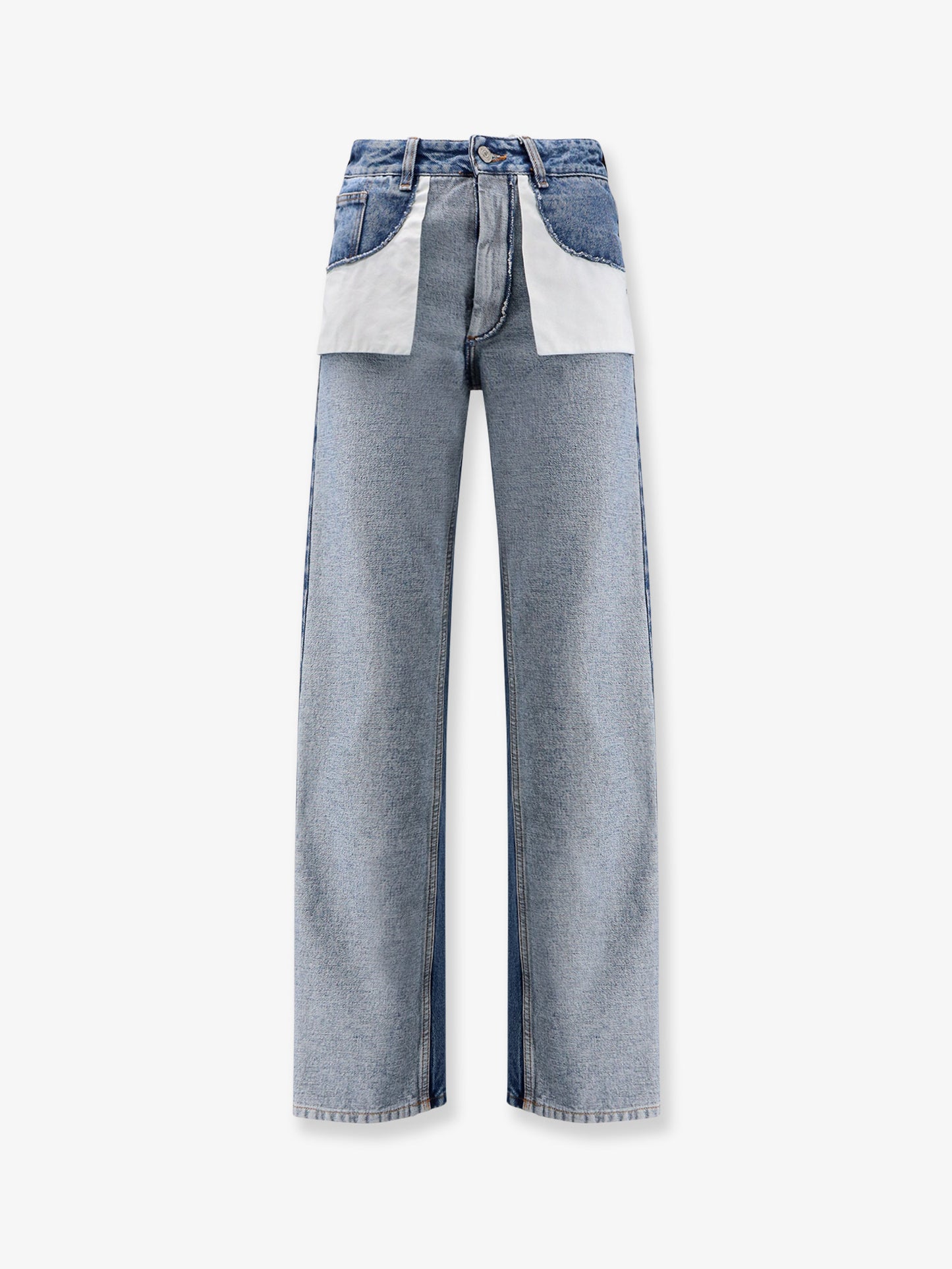 Jeans a gamba dritta con tasche rovesciate