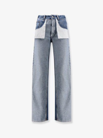 Jeans a gamba dritta con tasche rovesciate thumbnail