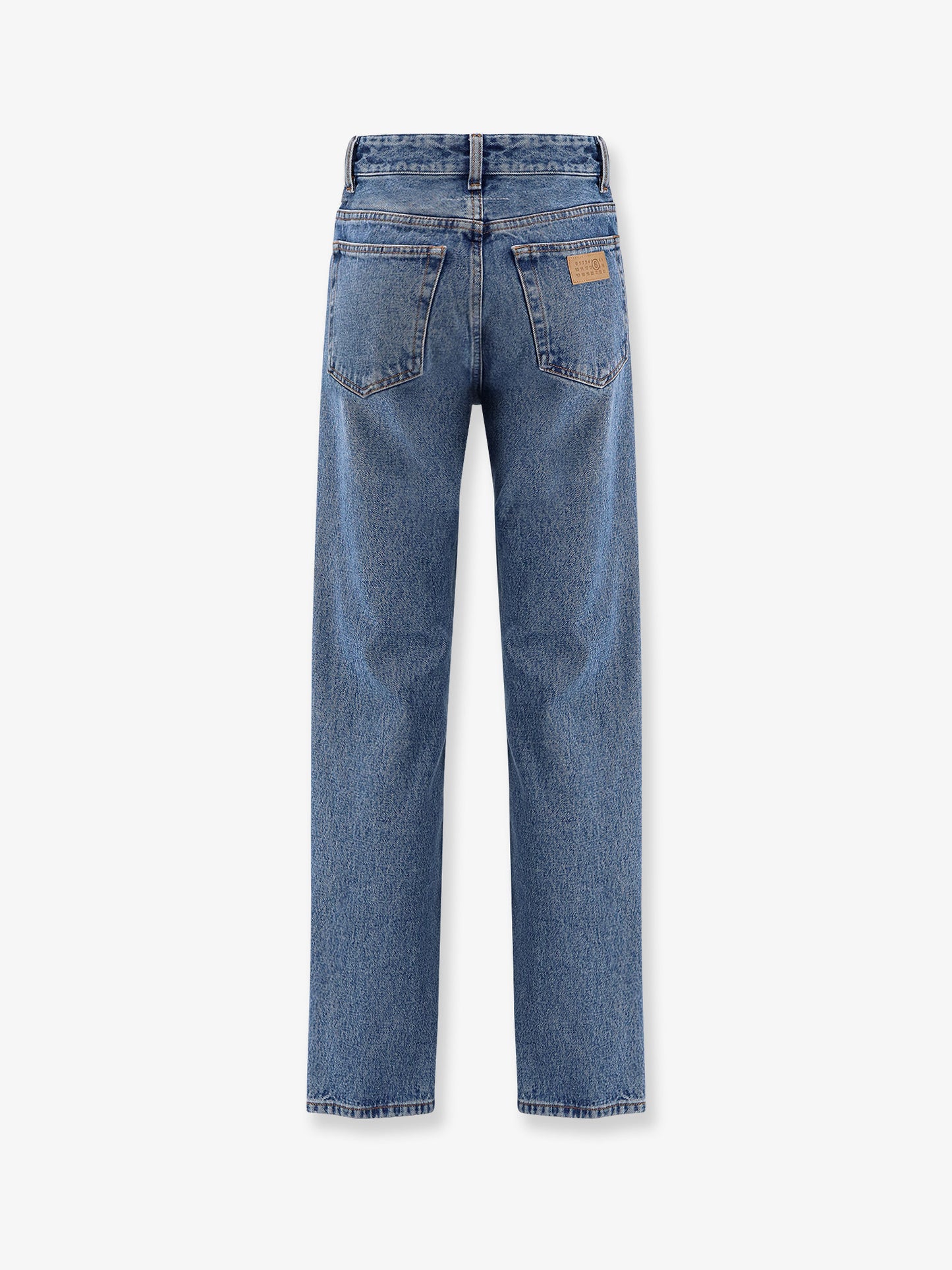Jeans a gamba dritta con tasche rovesciate