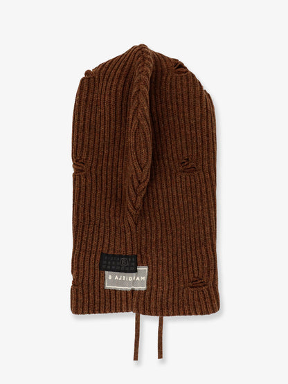 Wool blend balaclava with distressed effect thumbnail