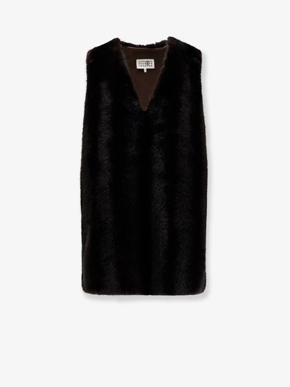 Vestito corto in eco shearling thumbnail