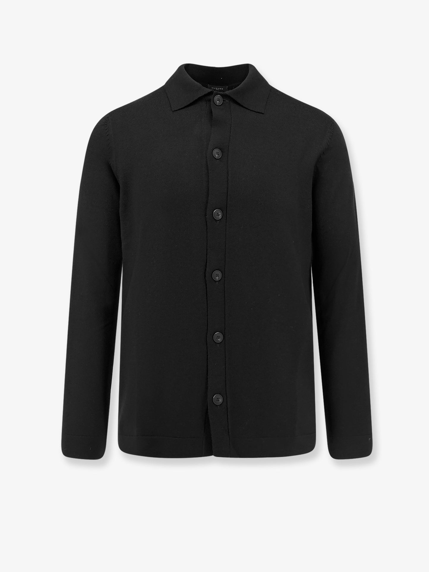 Virgin wool cardigan with collar