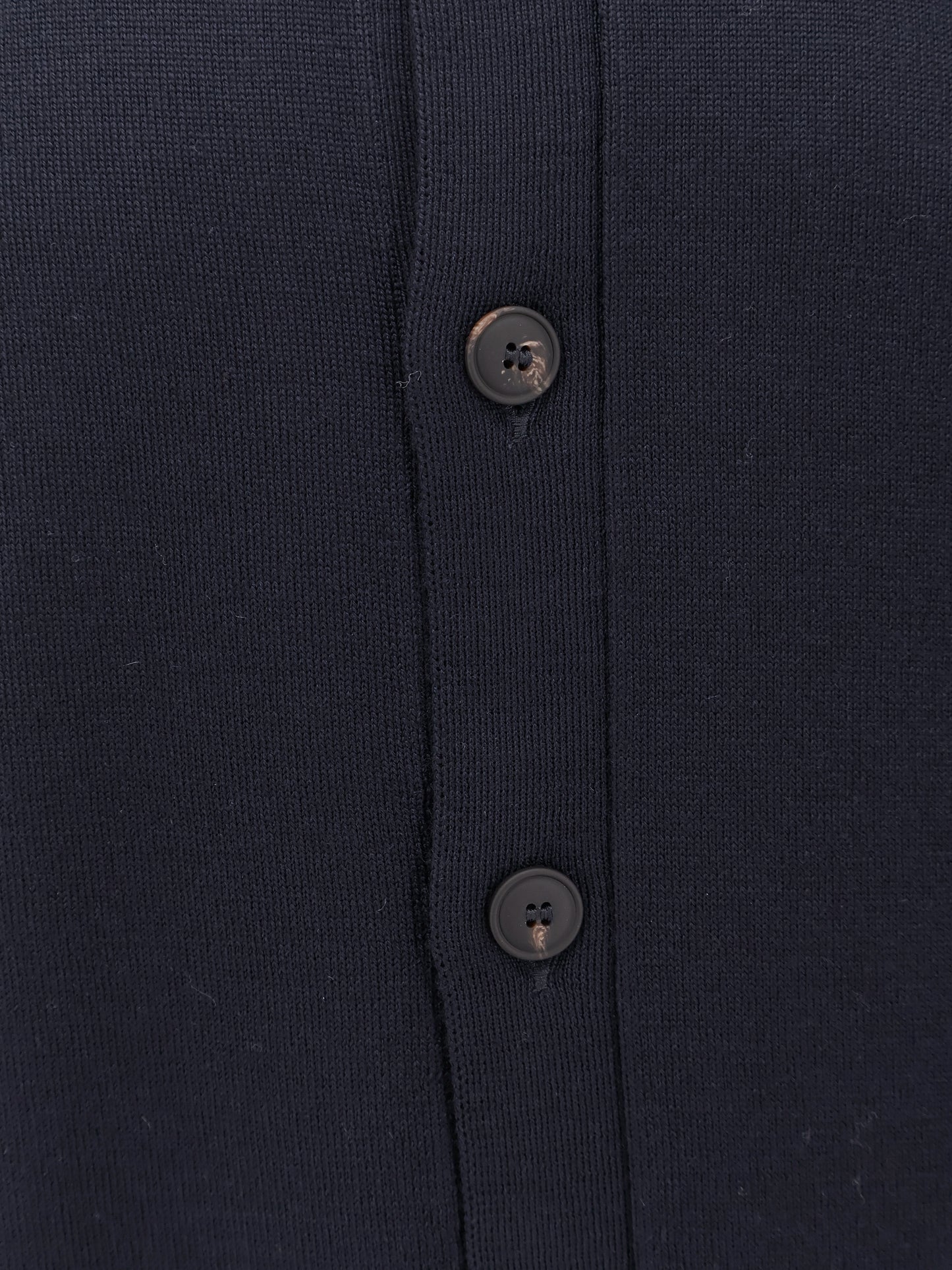 Cardigan in lana vergine con colletto