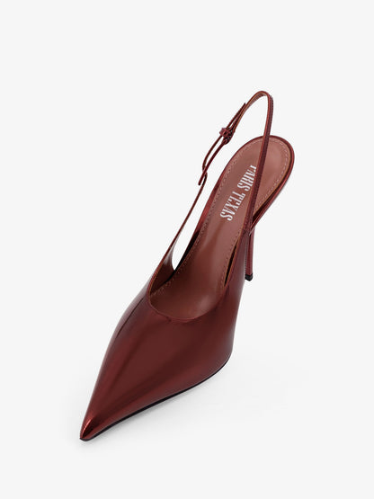 Jessica Slingback mirror leather pumps thumbnail
