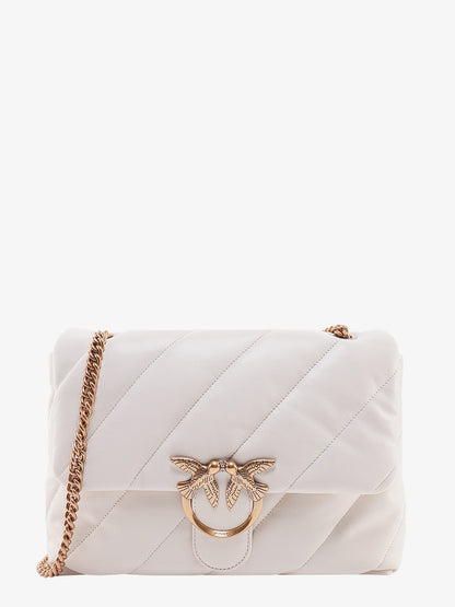 Borsa a tracolla in pelle matelassé con iconica fibbia love birds thumbnail