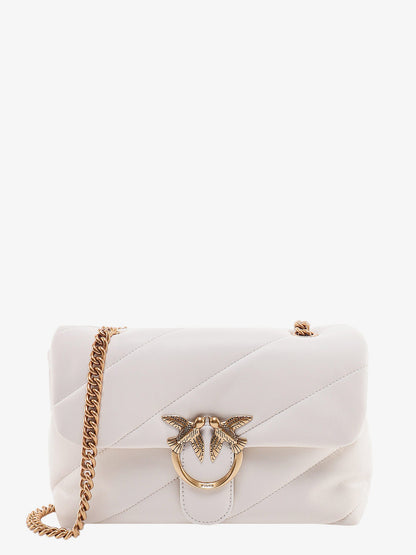 Matelassé leather shoulder bag with iconic love birds buckle thumbnail