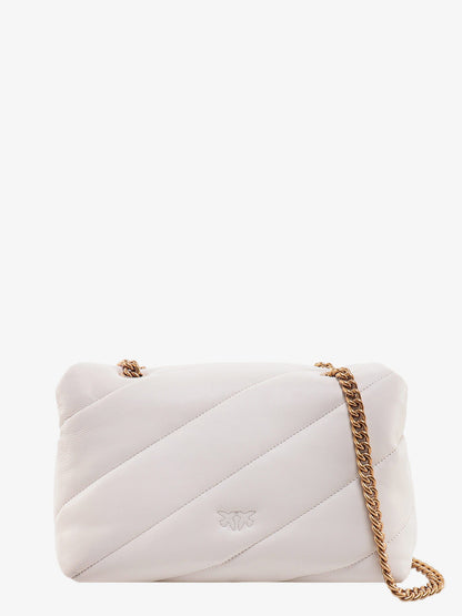 Matelassé leather shoulder bag with iconic love birds buckle thumbnail