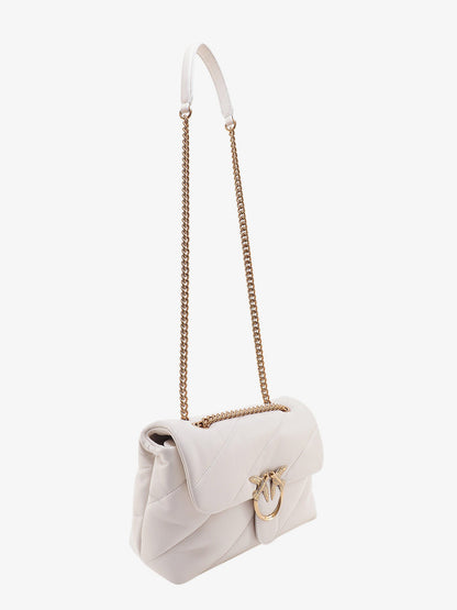Matelassé leather shoulder bag with iconic love birds buckle thumbnail