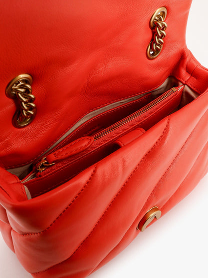Matelassé leather shoulder bag with iconic love birds buckle thumbnail
