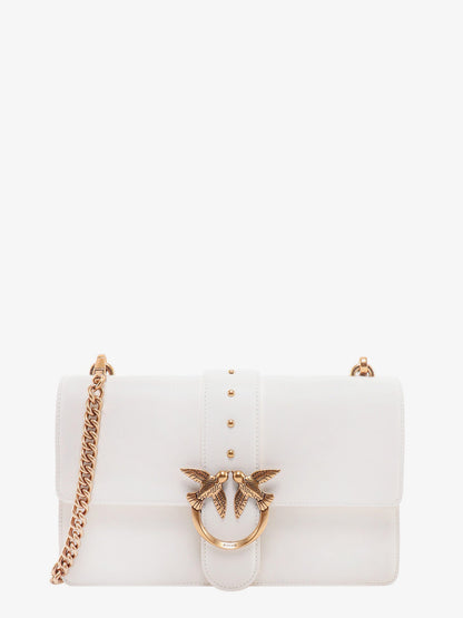 Leather shoulder bag with love birds buckle thumbnail
