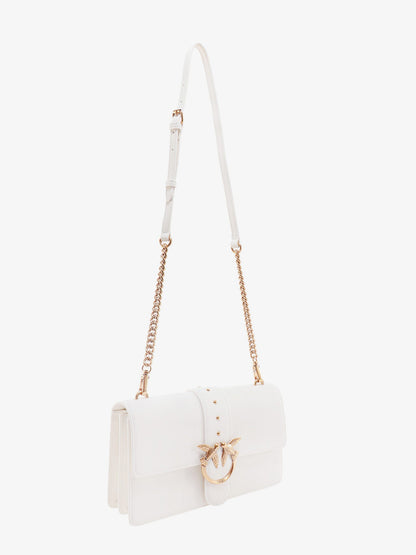 Leather shoulder bag with love birds buckle thumbnail