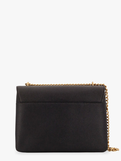Leather shoulder bag with metal love birds buckle thumbnail