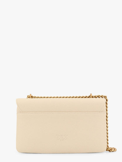 Leather shoulder bag with metal love birds buckle thumbnail