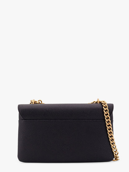 Leather shoulder bag with metal love birds buckle thumbnail