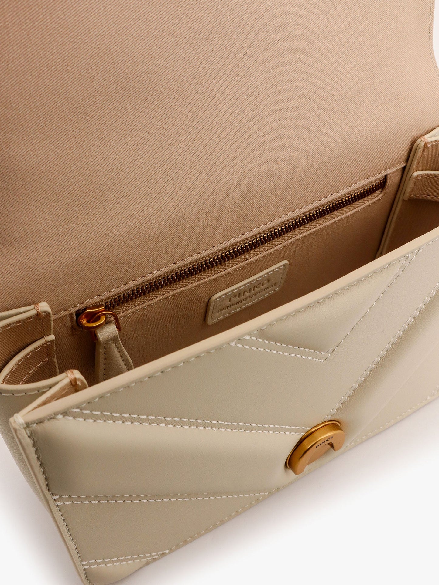 Borsa a tracolla in pelle matelassé con fibbia love birds