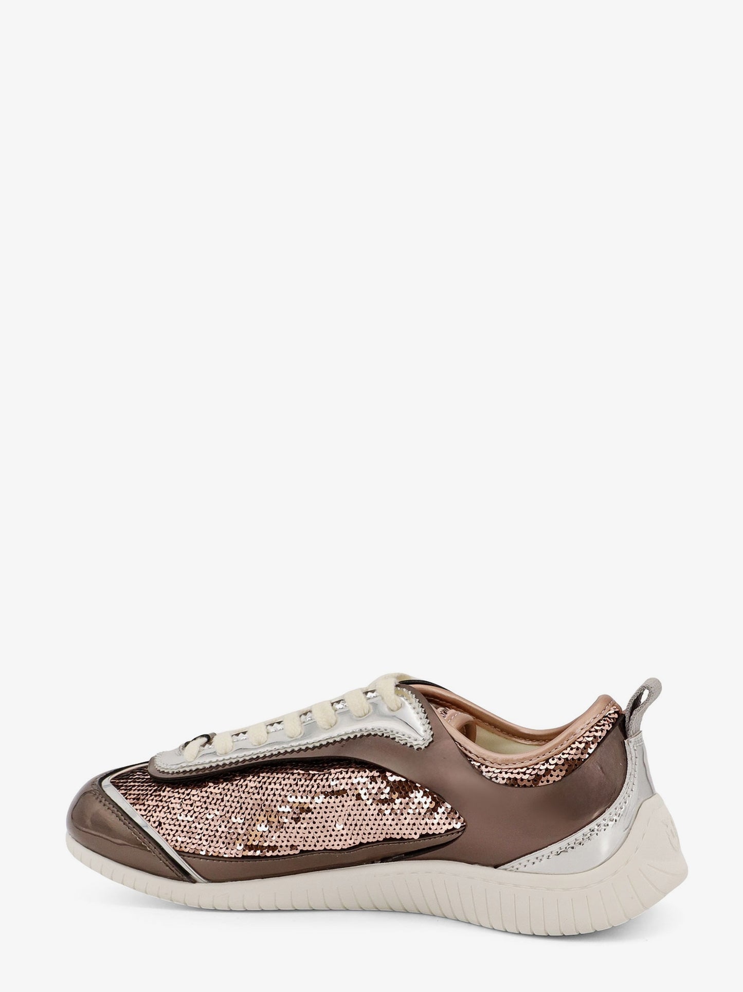 Reby 10 mirror fabric sneakers with sequins