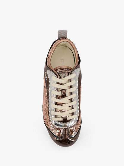 Reby 10 mirror fabric sneakers with sequins thumbnail
