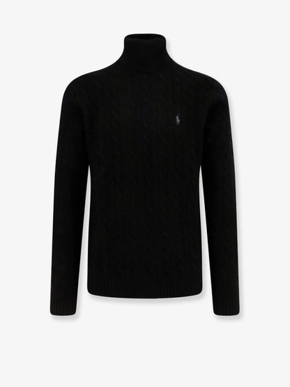 Wool and cashmere sweater with frontal logo thumbnail
