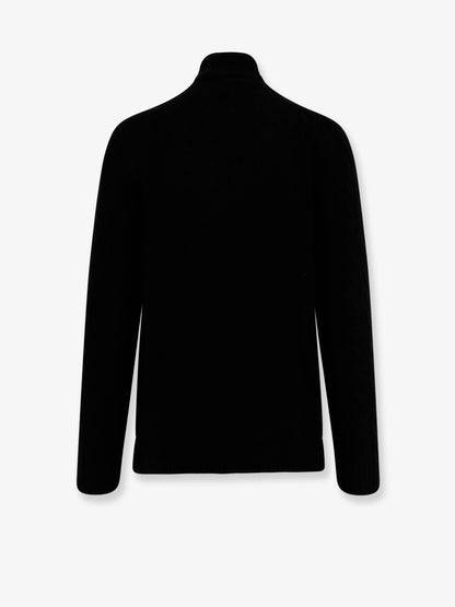 Wool and cashmere sweater with frontal logo thumbnail