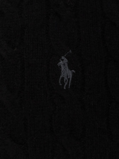 Wool and cashmere sweater with frontal logo thumbnail