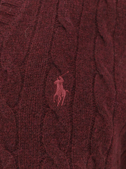 Cable knit wool and cashmere vest thumbnail