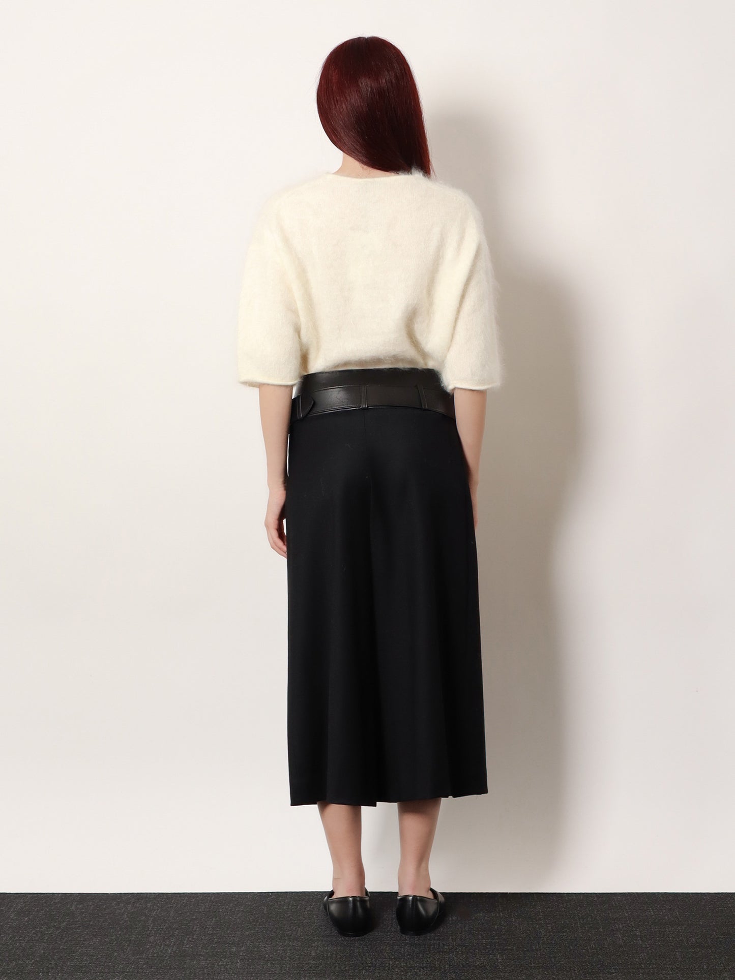 Nayla pleated wool trousers skirt