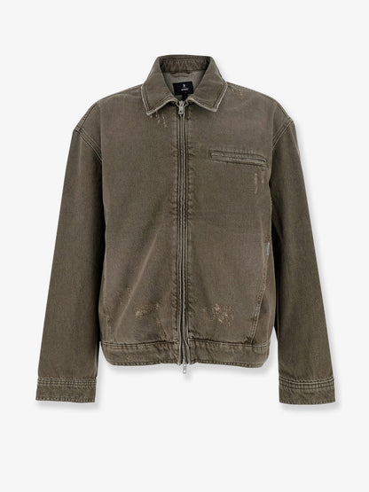Denim jacket with distressed effect thumbnail