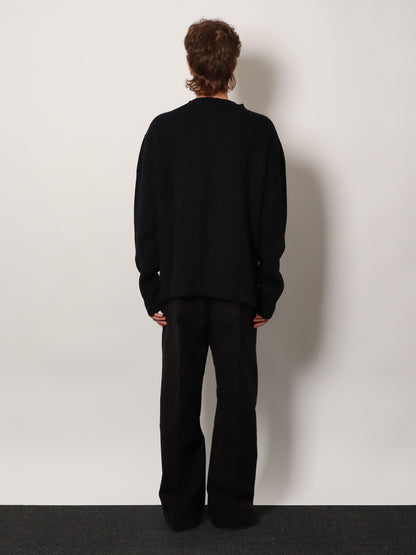 Fisherman Round Neck virgin wool sweater thumbnail