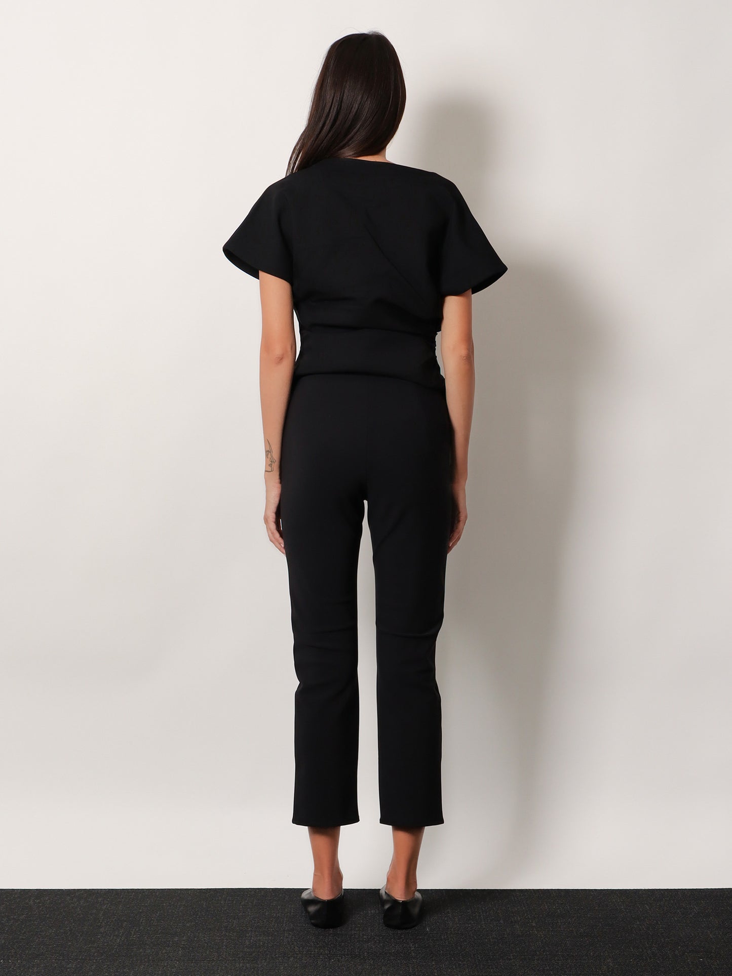 Pantaloni classici in tessuto elasticizzato