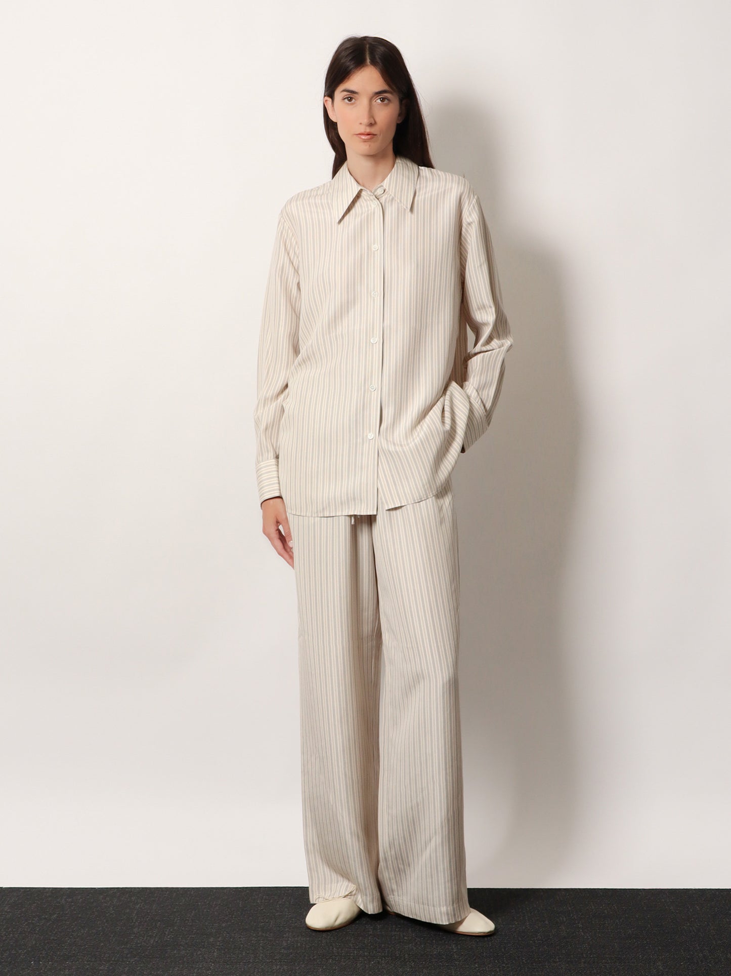 Silk striped shirt