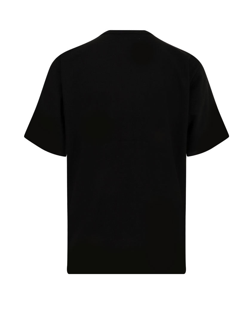T-shirt in cotone con inserti in nylon
