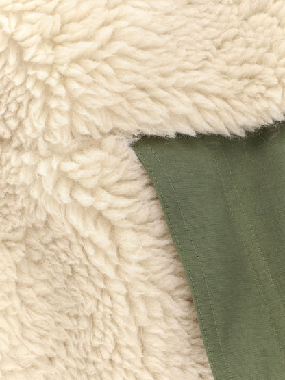 Giubbino in eco shearling e nylon thumbnail