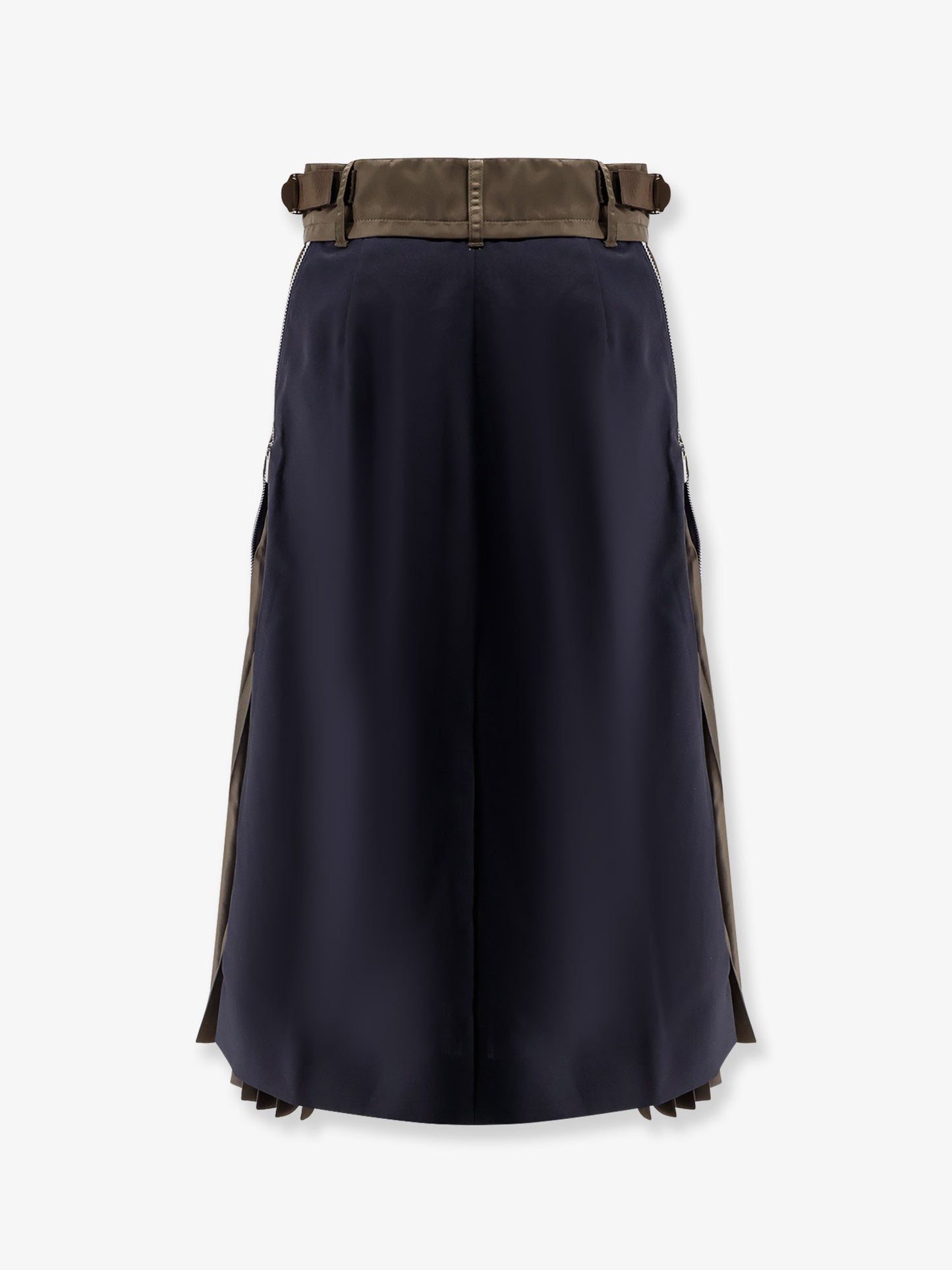 Nylon and wool midi skirt