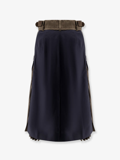 Nylon and wool midi skirt thumbnail