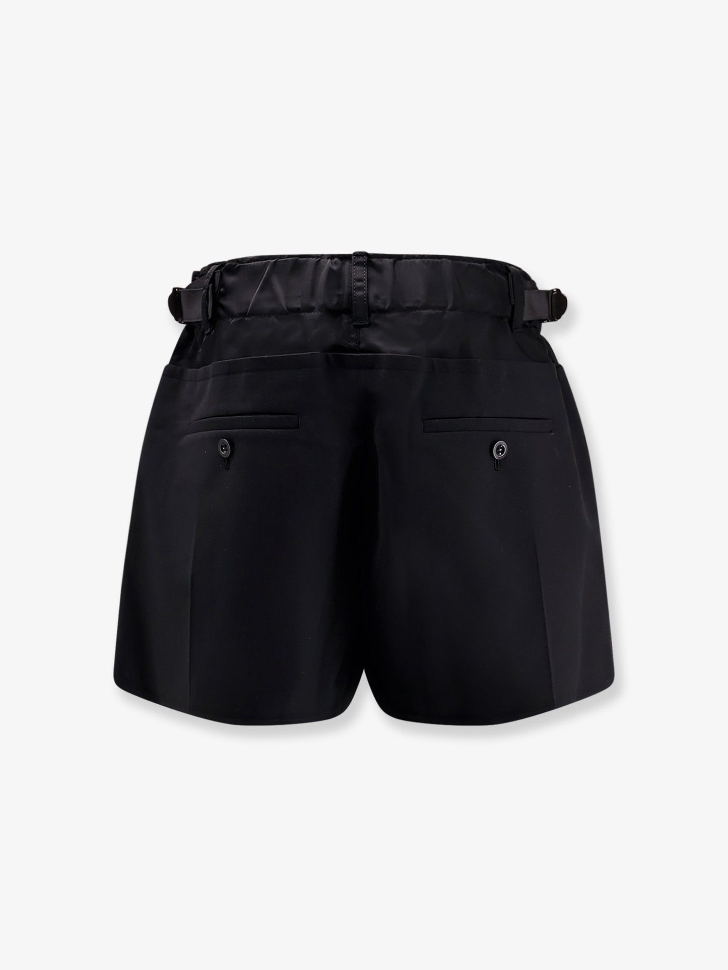 Wool blend shorts