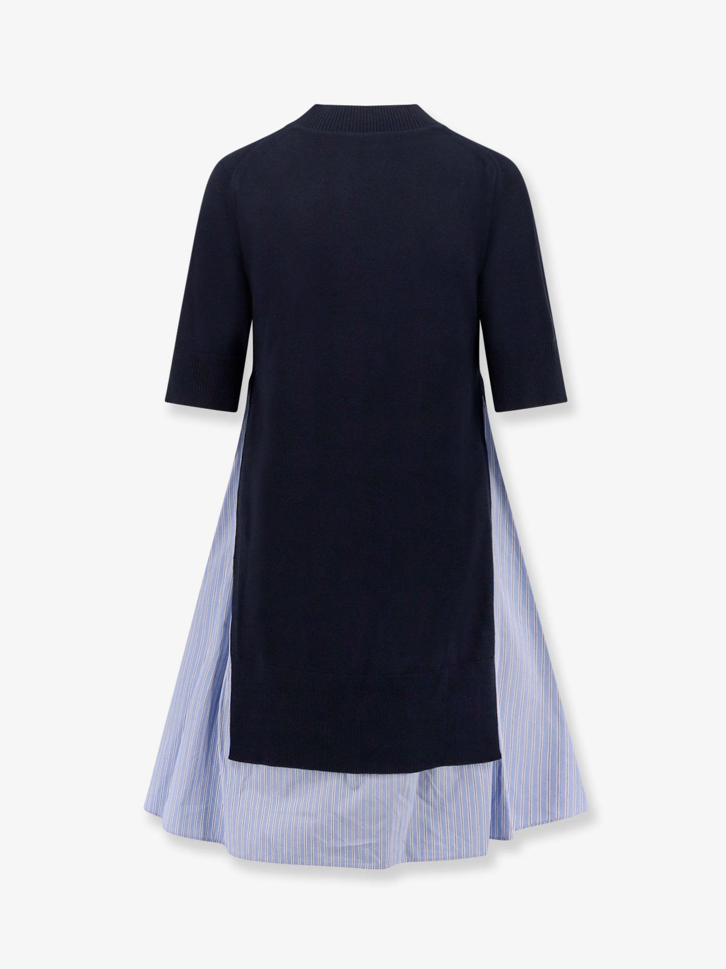 Cotton dress with fabric inserts