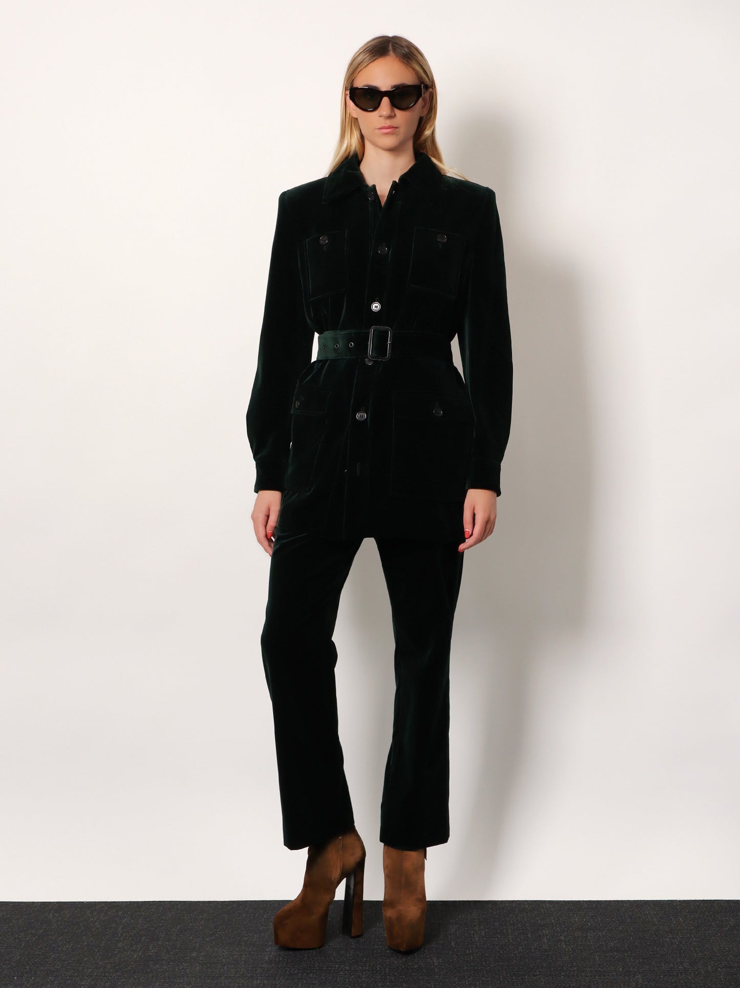 Sahariana velvet blazer