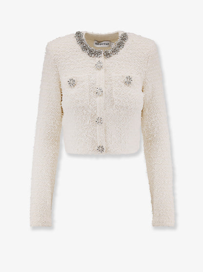 Cotton blend cardigan with rhinestones thumbnail