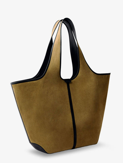 Douce suede and leather shoulder bag thumbnail