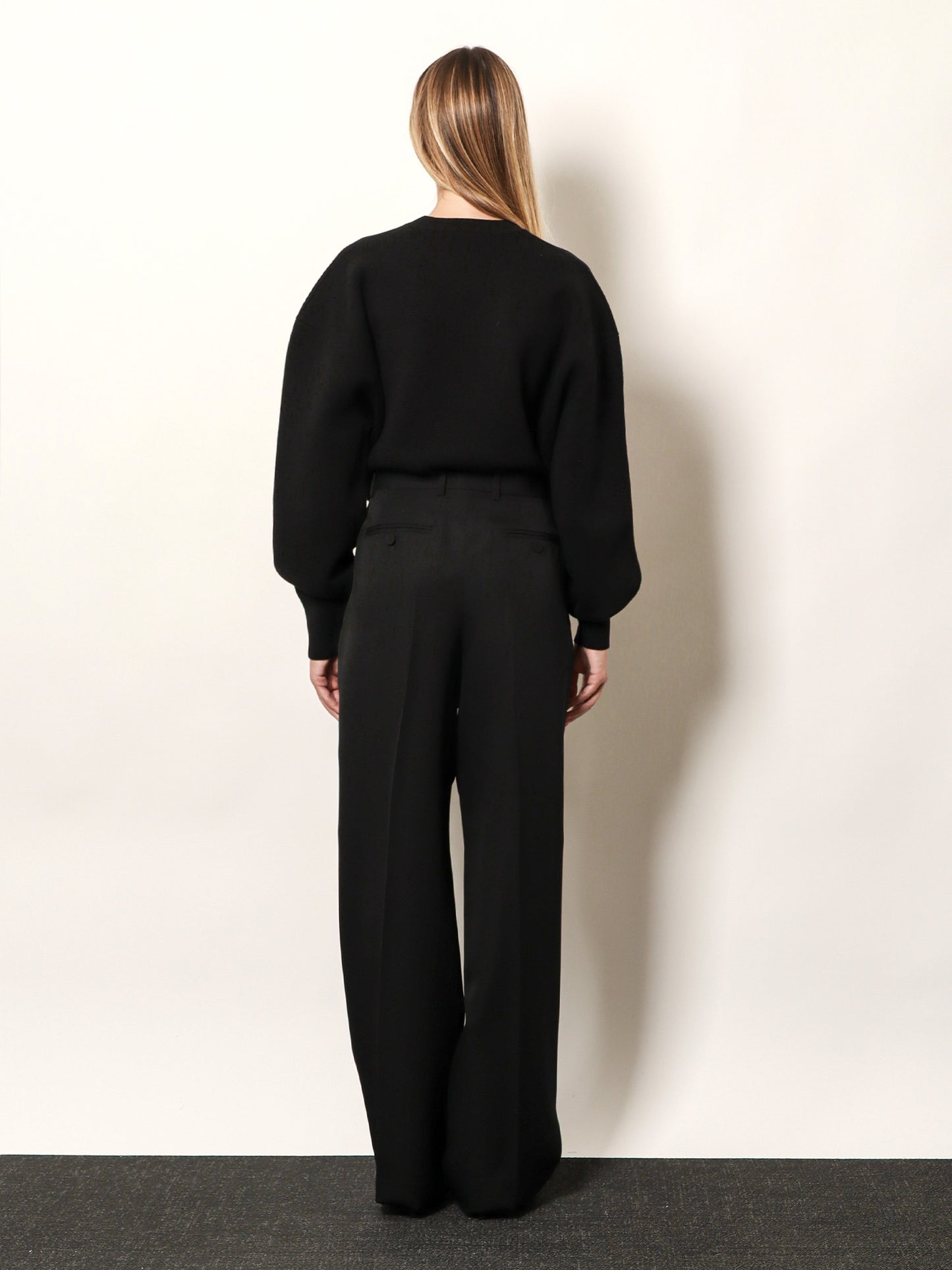 Pleated wool trousers
