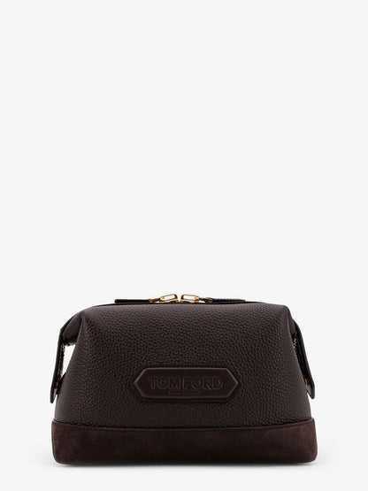 Suede and leather clutch thumbnail