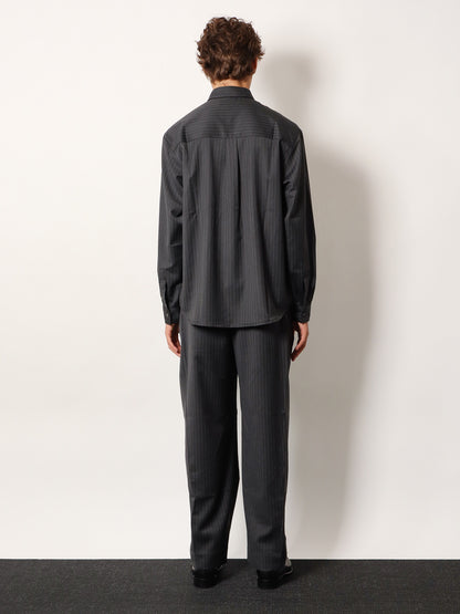 Wool blend Unisex pinstriped trousers thumbnail