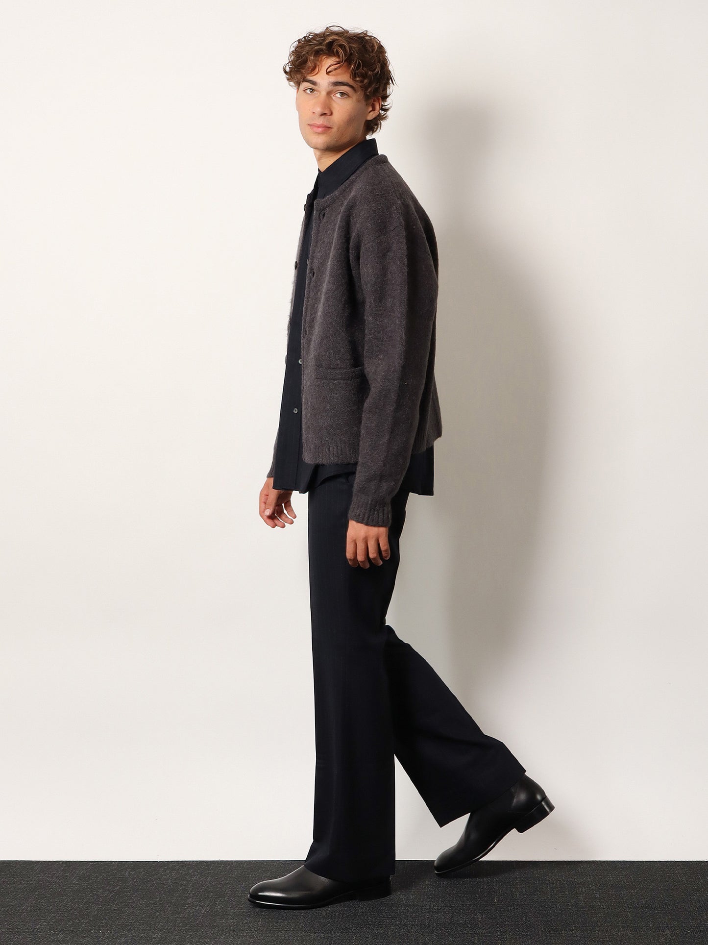 Wool blend Unisex pinstriped trousers