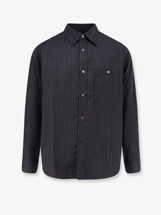 Camicia a righe Unisex in misto lana