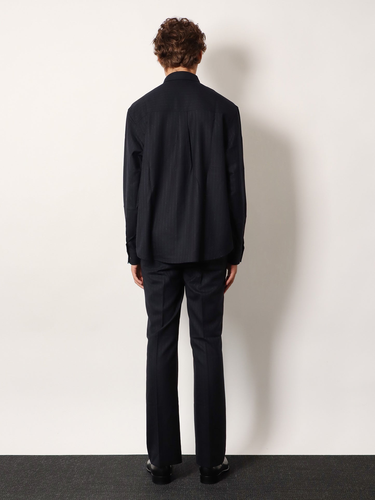 Camicia Unisex a righe in misto lana